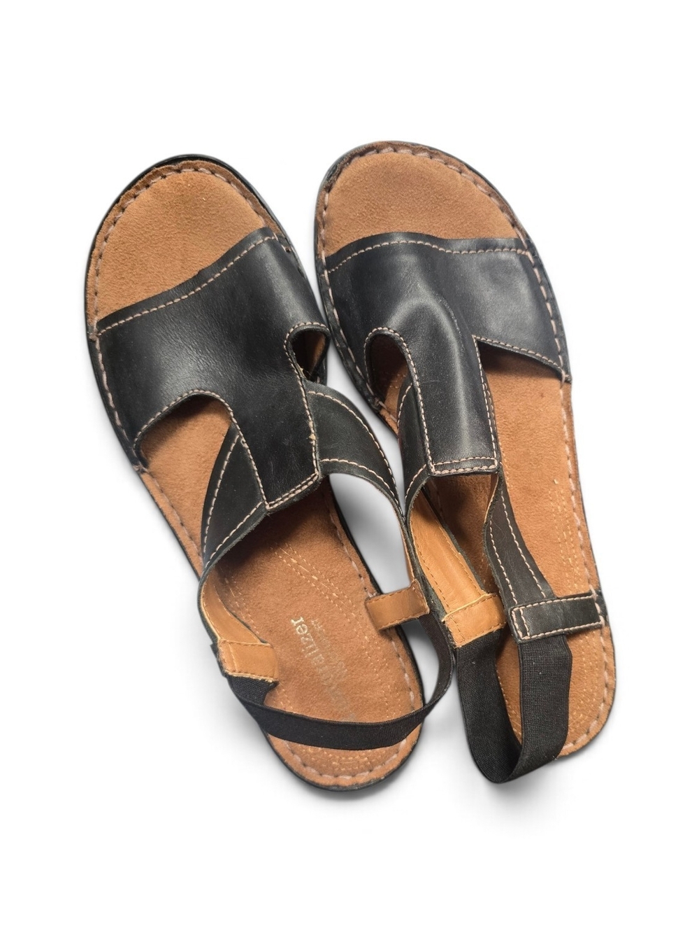 Naturalizer Black and Tan Women's Slingback Sandals